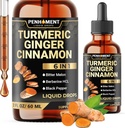 6in1 Curcumina de Turmérica Líquida con Ginger, Extracto de Berberina, Canela de Ceylán, Melón de Bitter, Pepper Negro - Extracto de gotas - 2FL oz - 60 Servimientos
