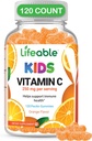 DOCTOR'S FINEST Vitamina C Gummies for Kids - Vegan, GMO Gratis &amp; Gluten Gratis - Great Tasting Orange Flavor Pectin Chews - Kids Dietary Supplement - 250 mg de Vitamina C - 120 Jellies [60 Doses]