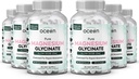 Organics Ocean Pure Magnesium Glycinate with Zinc - Maximum Strength Chelated Magnesium Supplement for Women and Men for Muscle Cramps and Sleep Support - 6 Bottles