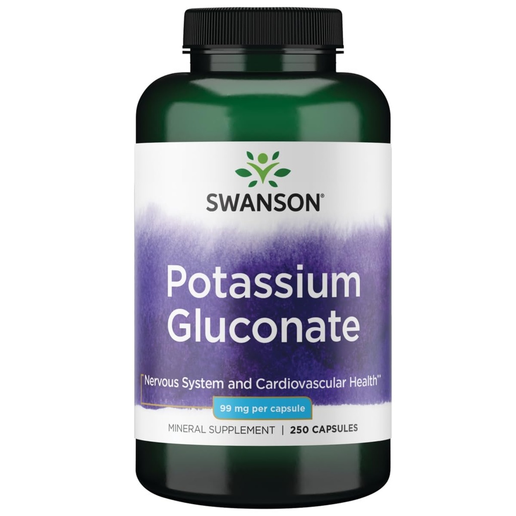 Swanson Potassium (Gluconate) 99 Milligrams 250 Capsules