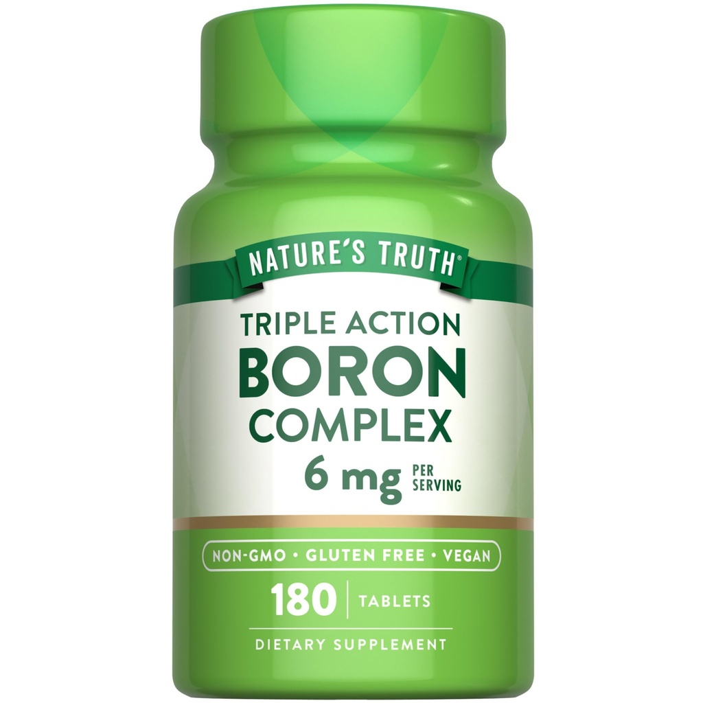 La Verdad Triple Acción de la Naturaleza Suplemento Complejo de Hierro Silencio 6mg Silencio 180 Conde Silencio Vegan, No GMO &amp; Gluten Soporte Mineral Libre