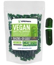 XPRS Nutra Tamaño 0 Empty Capsules - 100 Conde Empty Vegan Capsules - Vegetarian Pills - DIY Vegetable Capsule Filling - Veggie Pill Caps for Do-It-Yourself Supplements (Forest Green)