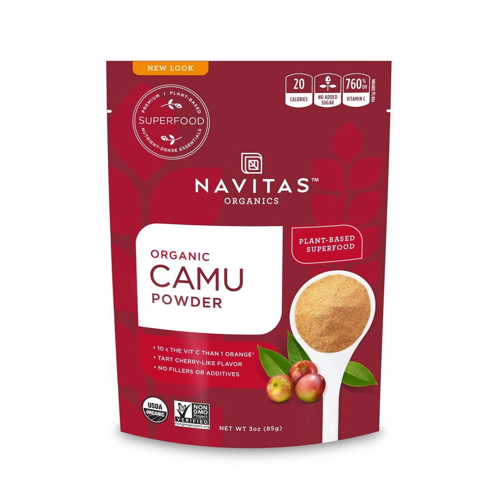 Navitas Organics Camu Camu Powder, 3 oz. Bag, 17 Servings — Orgánico, No GMO, Sin gluten