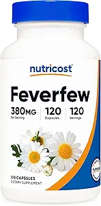 Nutricost Feverfew Capsules 380mg, 120 capsules, Vegetarian Friendly, Non-GMO &amp; Gluten Free
