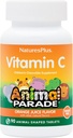 Natures Plus Animal Parade Vitamina C, Natural Orange Juice Flavor - 90 Chewable Animal Shaped Tablets - Immune Support - Gluten Free - 45 Servings