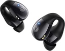 Earbudos de oído abierto Bluetooth 5.4 con micrófono, auriculares de oído abierto con pantalla LED de caja de carga, 44H Play, IP54 impermeable, Lightweight Comfort para el ejercicio del deporte de funcionamiento (Black)