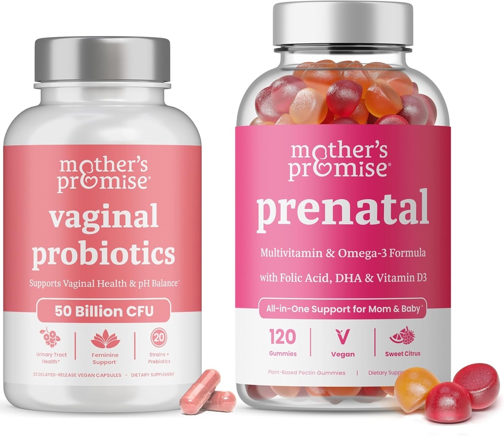 Mother's Promise Prenatal Vitamin Gummies & Vaginal Probiotics for Women Bundle
