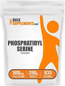 BulkSupplements.com Phosphatidylserine Powder - Phosphatidylserine Supplement, Sourced from Soy Beans - 300mg per Serving (60mg of Phosphatidylserine), 250g (8.8 oz) (Pack of 1)
