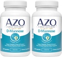 AZO D Mannose Urinary Tract Health, Cleanse, Flush &amp; Protect The Urinary Tract, No.1 Pharmacist Recommended Brand, Clinical Strength, Non-GMO, 120 Count (Pack of 2)
