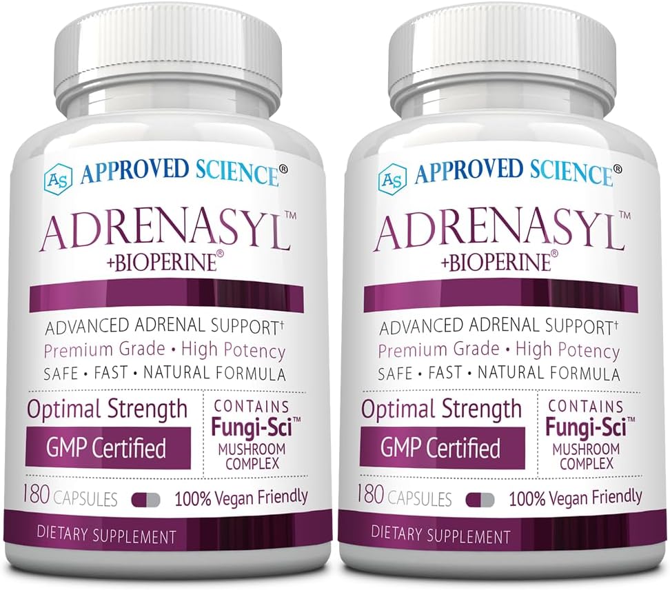 Adrenasil de Ciencia Aprobado - Soporte de Gland Adrenal - 180 Cuenta - Pack de 2