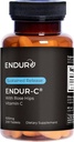 Endur ENDUR-C Vitamina C con Rosa HIPS, soporta la producción de colágeno, la protección antioxidante y la digestión suave, sin gluten, 500 mg (200 tabletas)