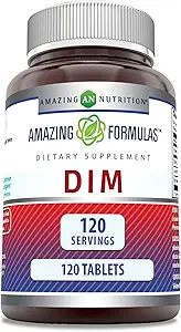 Fórmulas increíbles DIM (Diindolylmethane) Suplemento TENIDO 100 Mg Por Serving Silencio 120 Tablets ← Non-GMO TEN Gluten Free TEN Made in USA