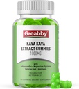Kava Kava Gummies 1000mg Por Serving, Sleep Support, Natural Lemon Flavor, 60 Gummies Vegan, Stress Relief & Relax Supplement