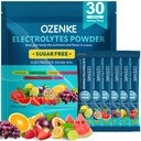 Electrolytes Packets de polvo, 30 Sticks Hydration Packets Sugar Gratis, Electrolyte Drink Mix Travel Electrolyte Packets for Rapid Hydration, 6 Flavors