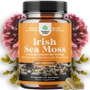 Natures Craft Irish Sea Moss Capsules - Sea Moss Pills with 2100mg Serving Superfood Complex with Bladderwrack Burdock Root and BioPerine for Immune Skin & Thyroid Support - Vegan Non-GMO - 90 Count