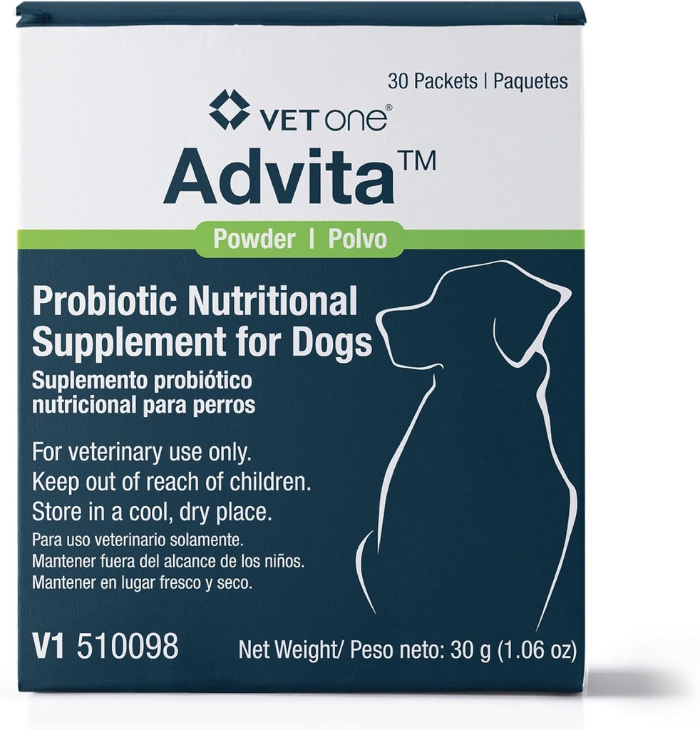 VetOne Advita Probiotic Suplemento Nutricional para Perros - 30 Packets