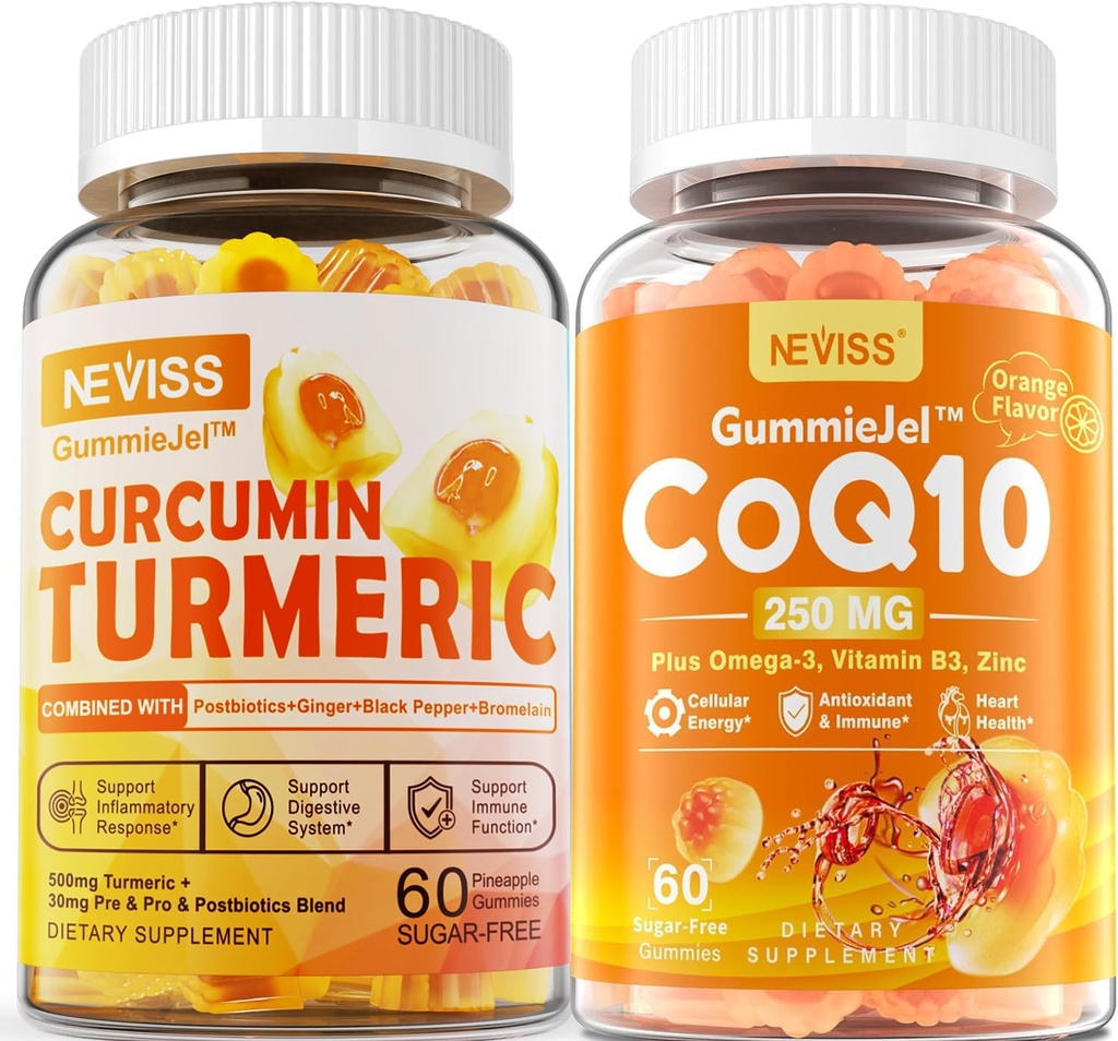 CoQ10-250mg Gummies rellenos, inmuno, salud digestiva, energía celular y antioxidante