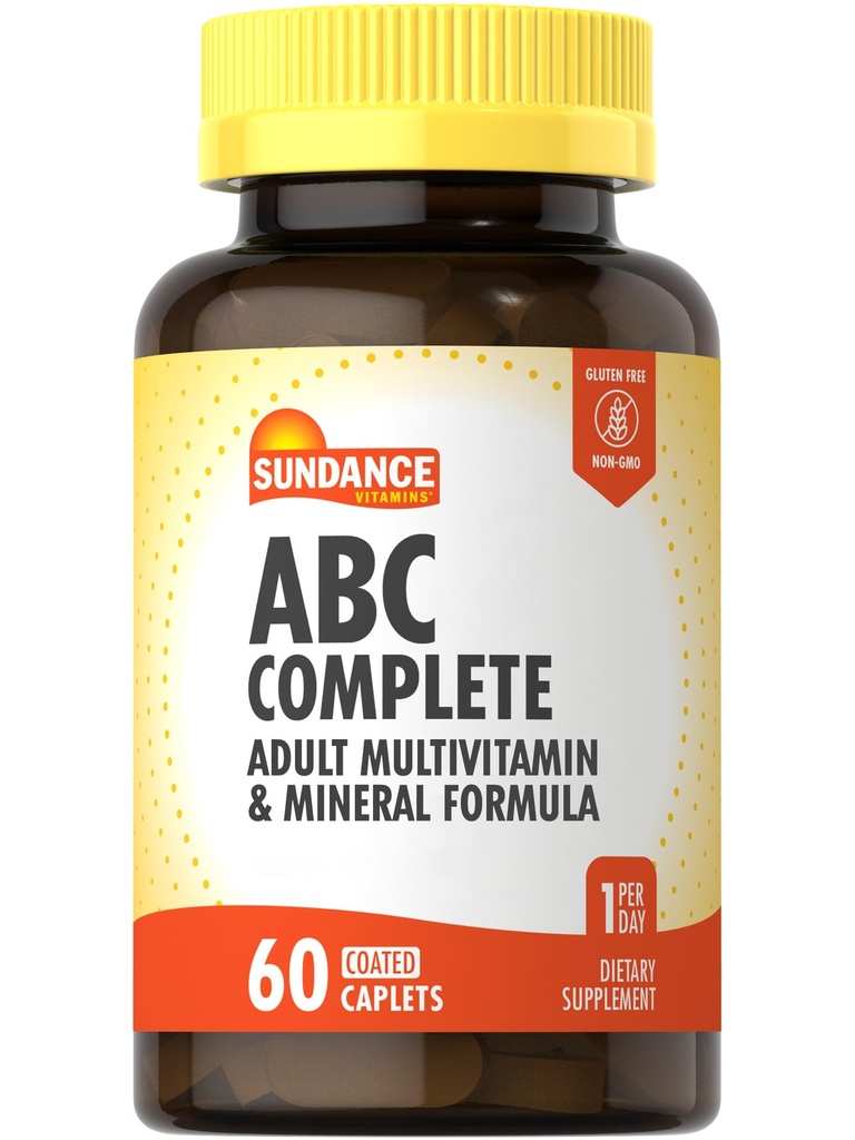 Sundance Multivitamin for Women ' Men Silencio con Iron ← Mineral Fórmula ABC Complete ← Non-GMO y Gluten Free Supplement