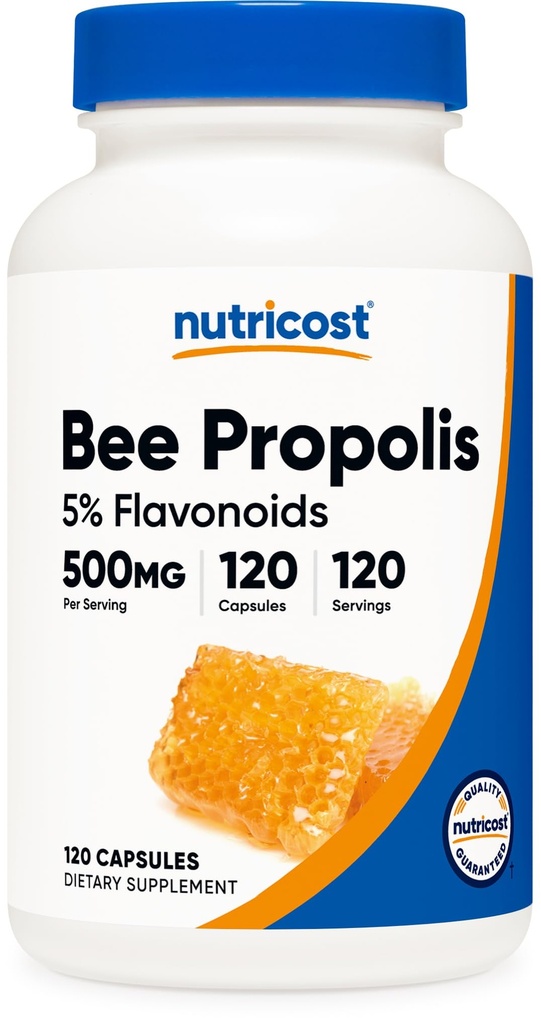 Nutricost Bee Propolis Suplemento w / 5% Flavonoids (500mg / 120 cápsulas)