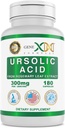 Genex Fórmulas Ácido ursólico 300mg (180 cápsulas) Ácido ursólico proveniente del extracto romero - No GMO, Gluten Free, Vegetarian