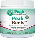 Peak Pure " Natural Peak Organic Fermented Beets - Orgánica Fermented Beja Powder Superfood Drink Powder - Nitric Oxide Supplement Support for Normal Blood Pressure