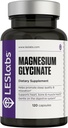 LES Labs Magnesium Glycinate – Soporta el descanso, la salud del corazón, el alivio del estrés, el metabolismo, la función del nervio &amp; musculo, suave en el sistema digestivo – Suplemento no OMG – 120 cápsulas