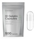 Empty Capsules Size 00 | 1000 Clear Gelatin Capsules | Resealable Bag | Non-GMO, Gluten Free | By Horbaach