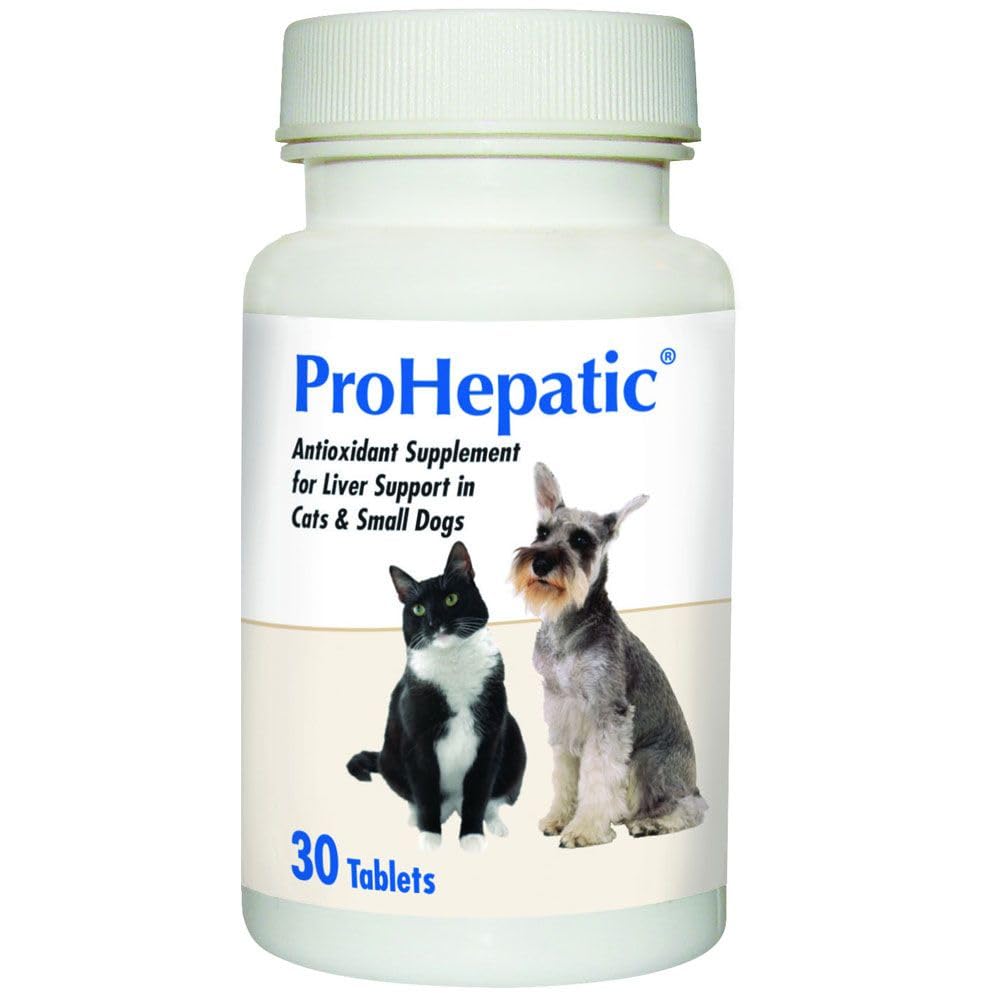 Prohepatic Liver Support Supplement for Cats Small Dogs (30 Tablets) by AHO