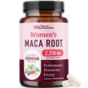 Orgánica Maca Root Capsules for Women ← Peruana Maca 2250MG Extra Strength ¦ Red, Negro &amp; Amarillo Root Powder with Black Pepper ← Herbal Supplement to Support Energy &amp; Hormone Balance latitud 120
