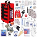 Rapid Care Premium Trauma First Aid Kit for Outdoors, Workplace, and Home - Exceed OSHA Guidelines and ANSI 2009 Standards - 240 Pieces - Includes Bonus Travel Kit