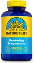 Natures Life Renewing Magnesium 500 mg - Plus Vitamina B-6 - Muscles and Nerves Support - Lab Verified (180 Servings, 180 VegCaps)