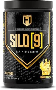 HOSSTILE SILO[9] Essential Amino Acids, EAA & BCAA Powder, Electrolyte Hydration Support, Enhance Muscle Growth & Recovery, Pre or Post Workout Drink, Blueberry Lemonade, 30 Servings