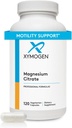 XYMOGEN Magnesium Citrate Capsules - Suplemento Magnesio Vegano para Mujeres + Hombres - Regularidad, Musculo, Hueso + Suplementos de Salud del Corazón (120 cápsulas)