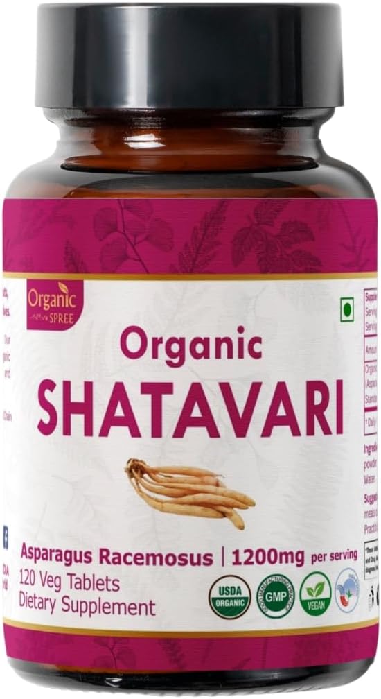 Shatavari 120 Tablets ← Espárrago Racemosus (Shatavari) Silencio USDA Orgánica Certificada  sometida Apoya el Sistema de Salud e Inmunidad de las Mujeres ← Dietary Supplement 120tab
