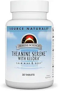 Serene Science Theanine Serene con Relora, Magnesio y GABA - 30 Tabletas