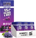 Diseños Nutricionales LPS LPS Láquico &amp; Whey Protein Suplemento - Bebida no GMO, libre de azúcar - promueve la piel sana y el pelo para hombres &amp; mujeres, abuelo, servicio único (25 paquetes)
