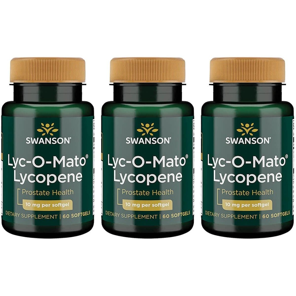 Swanson Lyc-O-Mato Lycopene 10 Milligrams 60 Sgels (3 Pack)