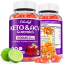 Keto Acv Gummies,Organic Apple Cider Vinegar Gummies,Keto Gummies,Gut Health for Women,Probiotics for Digestive Health,Metabolism,GMO Free & Vegan - 120 Count