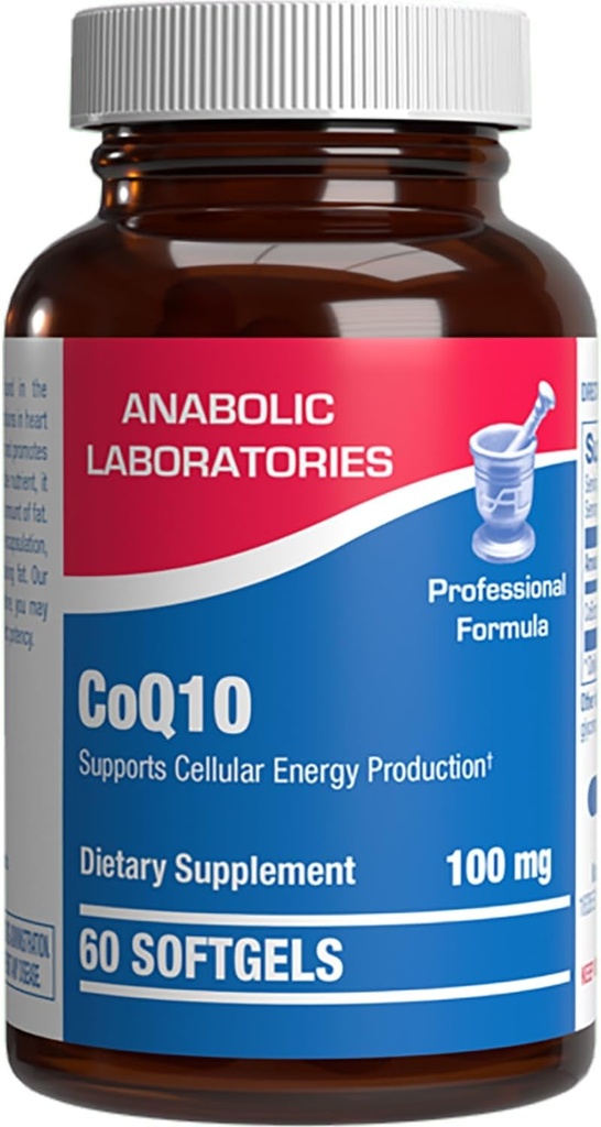 High Absorption CoQ10 100mg Softgels - Clinical Formula Coenzyme Q10 100mg para Skin Heart Energy Antioxidant and Brain Support - Easy to Swallow - Made in The USA in cGMP Facilities - 60 Servings