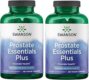 Swanson Prostate Plus - Suplemento Natural para Hombres Promoción de Flujo de Tracto urinario saludable - Apoyo a la salud de la próstata general - (180 cápsulas vegetales) 2 Pack