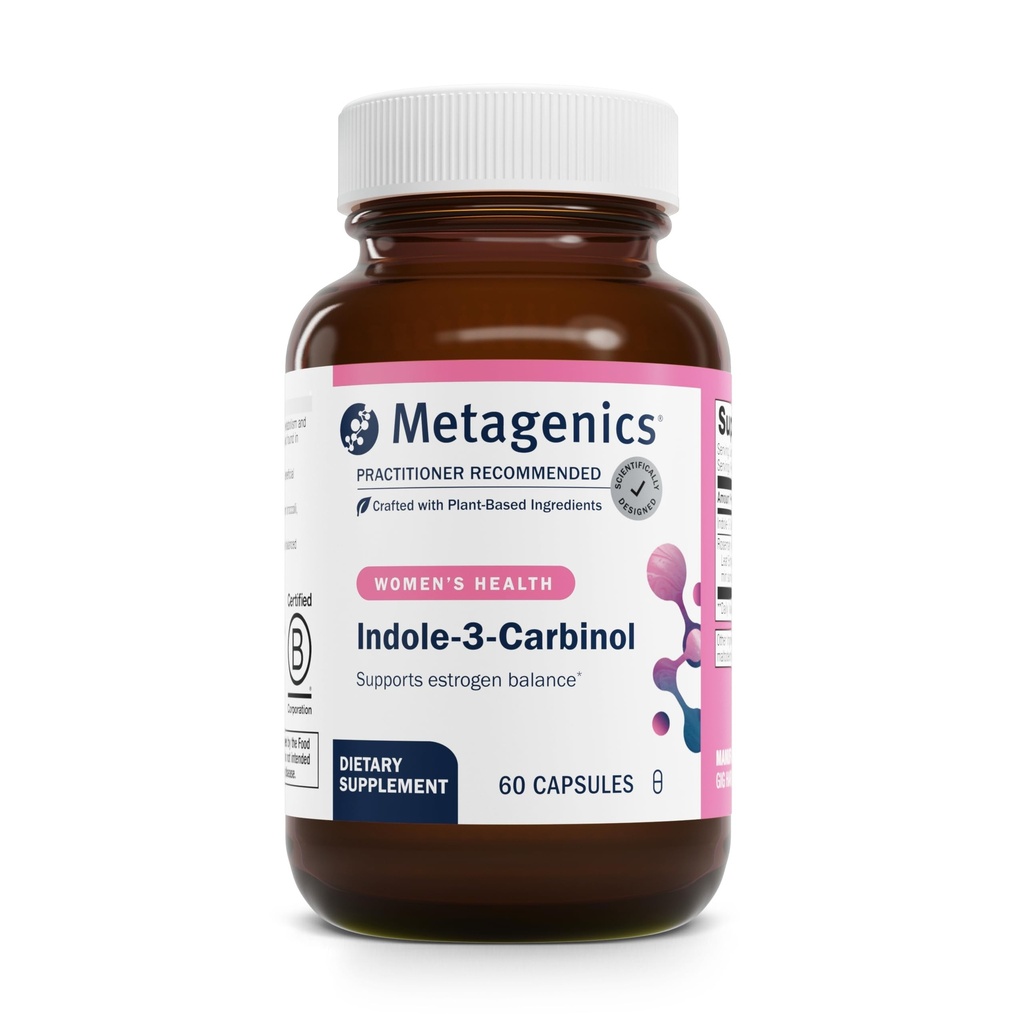 Metagenics Meta Indole-3-Carbinol Supplement - Supports Estrogen Hormone Balance, Antioxidant & Liver Health* - Non-GMO, Gluten-Free, Vegan - GMP Certified Facility - 60 Capsules