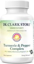 Dr Clark Store Turmeric " Black Pepper Extract – 710mg, 100 cápsulas, Immune Support, Antioxidante, Digestion Health Supplement for Adults