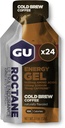 GU Energy Roctane Ultra Endurance Energy Gel, Vegan, Gluten-Free, Kosher y Dairy-Free On-The-Go Sports Nutrition for Running, Biking, Hiking or Skiing, Cold Brew 2X Caffeine (24 Packets)