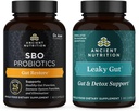 Ancient Nutrition SBO Gut Restore Probiotics Capsules, 60 Count + Leaky Gut Capsules, 60 Count