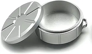 Caja de carga de viaje Aleación de aluminio pequeña caja de vitaminas Waterproof Pill Organizer Pill Dispenser Supplement Holder for Pills/Vitamin/Fish Oil (Sliver)