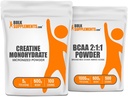 BulkSupplements Creatine 500g + BCAA 2:1 500g Bundle