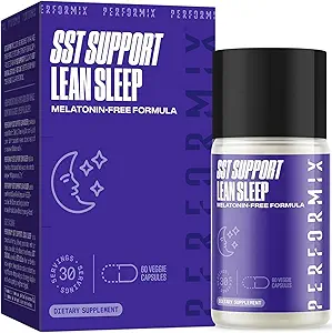 PERFORMIX - SST Support Lean Sleep - Herbal Sleep Aid Supplement - Gentle Nighttime Support - Calming Formula - 60 cápsulas vegetarianas para adultos