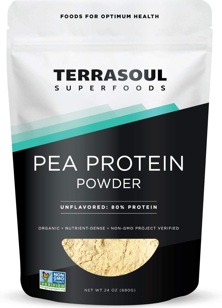 Terrasoul Superfoods Organic Pea Protein, 1.5 Lbs - European Sourced TEN Desflavored TEN Smooth Texture