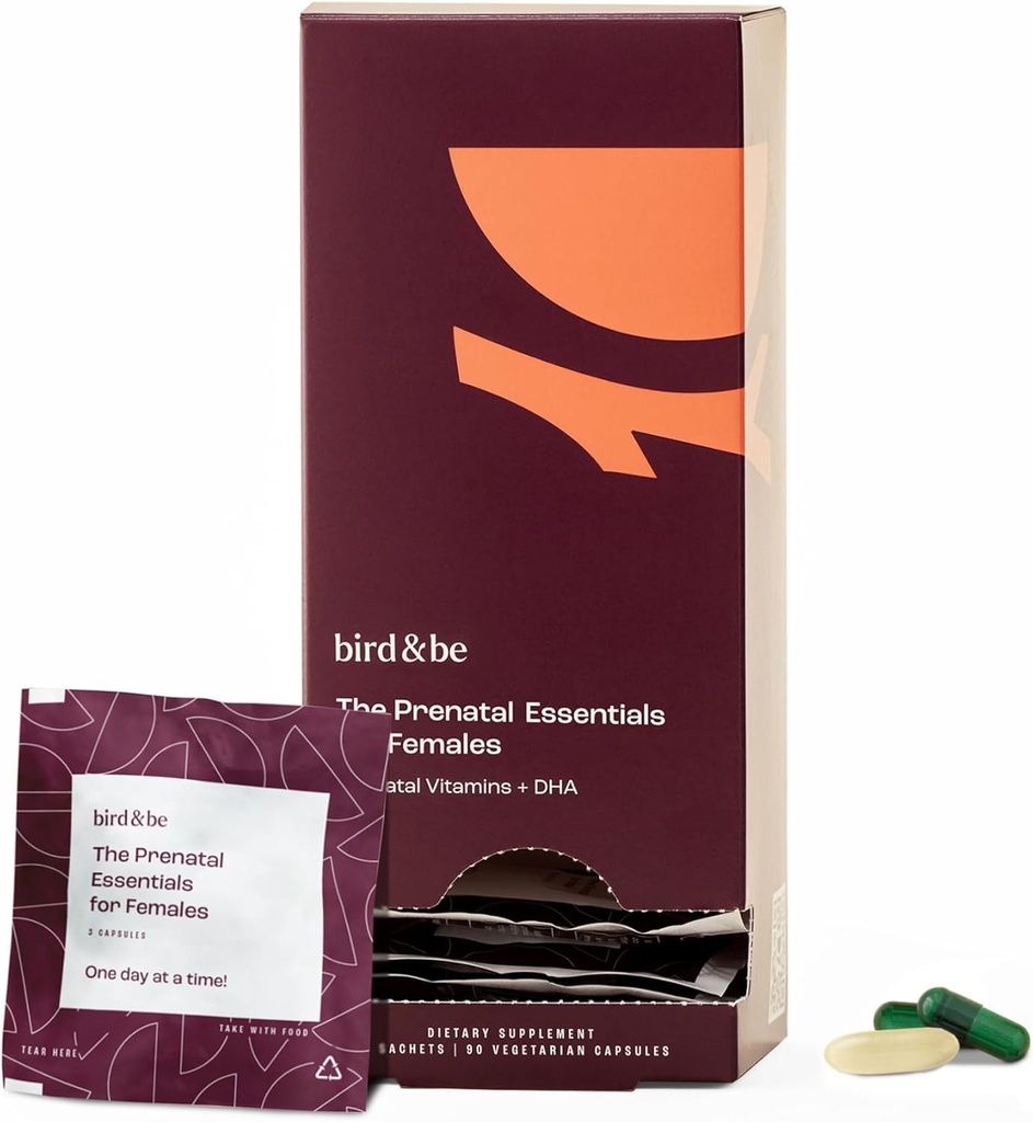 Los Esenciales Prenatales para Mujeres - Vitaminas para Apoyar el Embarazo - Ácido Fólico, Folato Metilado, DHA (Omega-3), Choline and More - 30-Day Supply