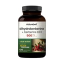 NatureBell Dihydroberine with Berberine HCl 500mg, 120 Veggie Capsules  5X Better Absorbed with GlucoVantage ← Apoya Niveles de azúcar equilibrados & Heart Health ← Vegan, Non-GMO